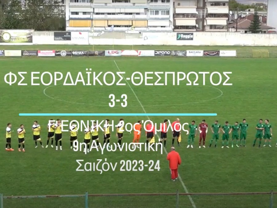 Εορδαϊκός-Θεσπρωτός 3-3 (video)