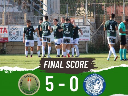 Νίκη και πρόκριση με 5-0 για τον Πανθρακικό