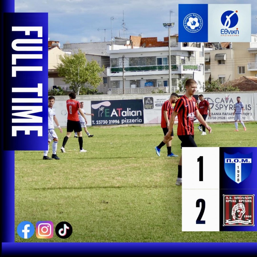 ΠΟ Μουδανιών-Απόλλων Κρύας Βρύσης 1-2 (video)