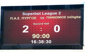 Πύργος-Πανιώνιος 2-0 (video)